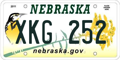 NE license plate XKG252
