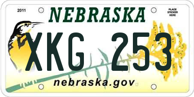 NE license plate XKG253