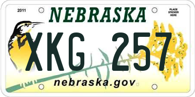 NE license plate XKG257