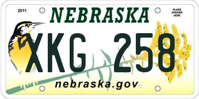 NE license plate XKG258