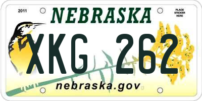 NE license plate XKG262