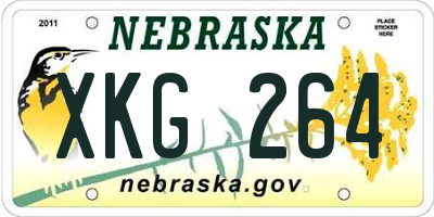 NE license plate XKG264