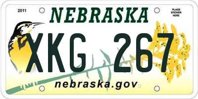 NE license plate XKG267