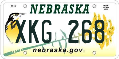 NE license plate XKG268