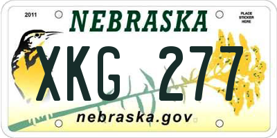 NE license plate XKG277