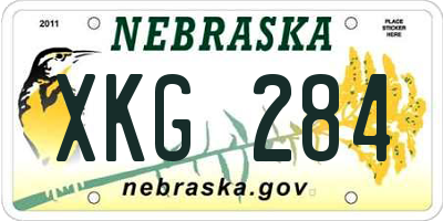 NE license plate XKG284