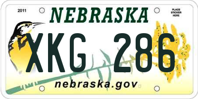 NE license plate XKG286