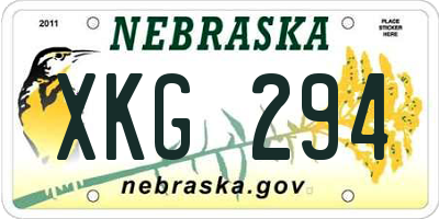NE license plate XKG294