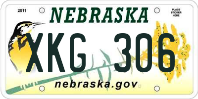 NE license plate XKG306