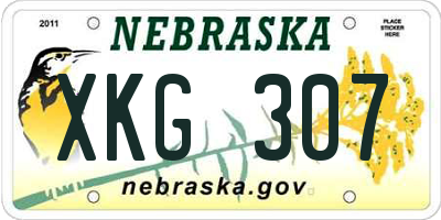 NE license plate XKG307