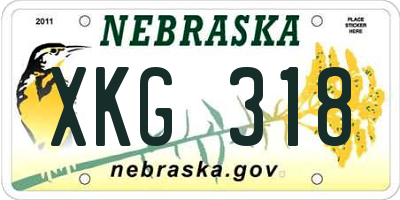 NE license plate XKG318