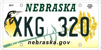 NE license plate XKG320
