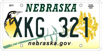 NE license plate XKG321