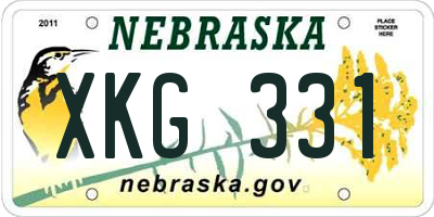 NE license plate XKG331