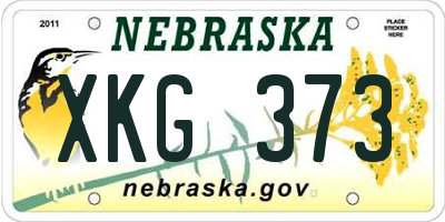 NE license plate XKG373