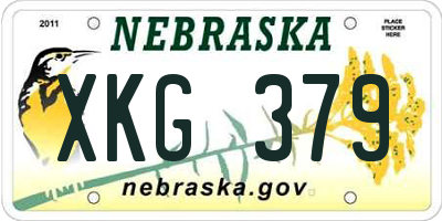 NE license plate XKG379