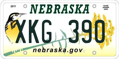 NE license plate XKG390