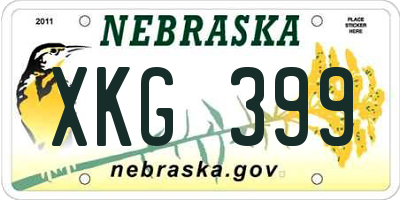 NE license plate XKG399