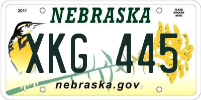 NE license plate XKG445