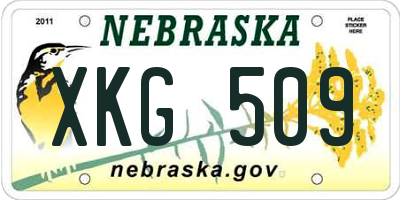 NE license plate XKG509