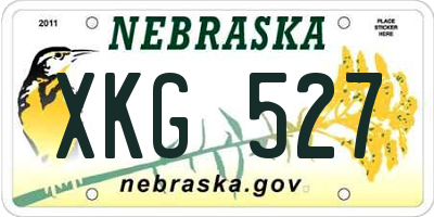 NE license plate XKG527