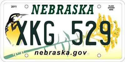 NE license plate XKG529