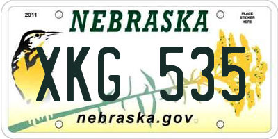 NE license plate XKG535
