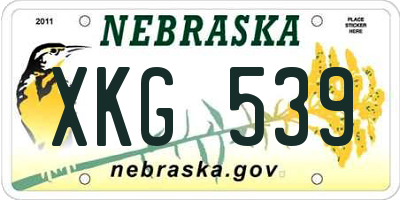 NE license plate XKG539