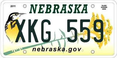 NE license plate XKG559