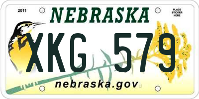 NE license plate XKG579