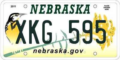 NE license plate XKG595