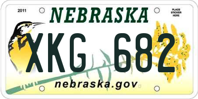 NE license plate XKG682