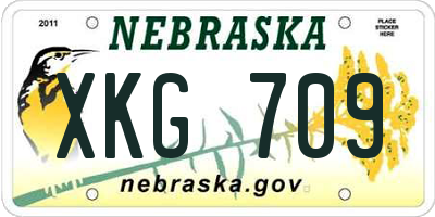 NE license plate XKG709