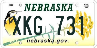 NE license plate XKG731
