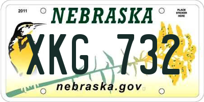 NE license plate XKG732