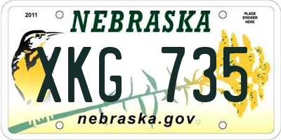 NE license plate XKG735