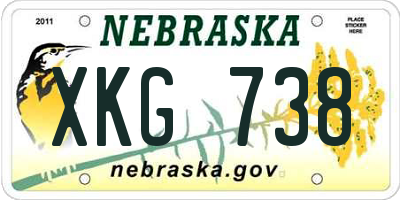NE license plate XKG738