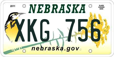 NE license plate XKG756