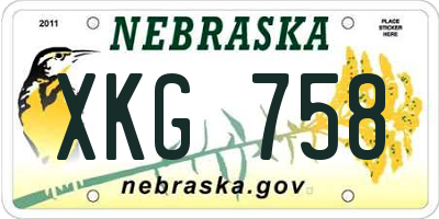 NE license plate XKG758