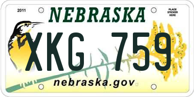 NE license plate XKG759
