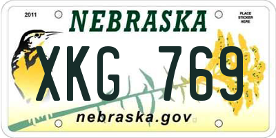 NE license plate XKG769