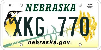 NE license plate XKG770