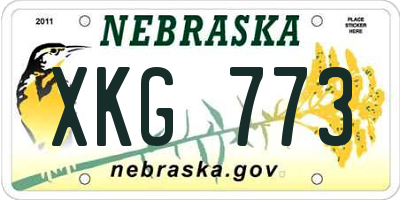 NE license plate XKG773