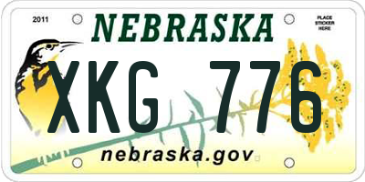 NE license plate XKG776