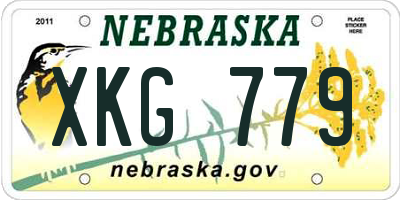 NE license plate XKG779