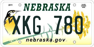 NE license plate XKG780