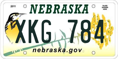 NE license plate XKG784