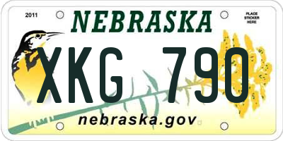 NE license plate XKG790
