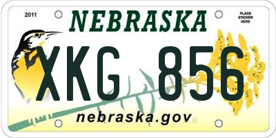 NE license plate XKG856