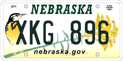 NE license plate XKG896